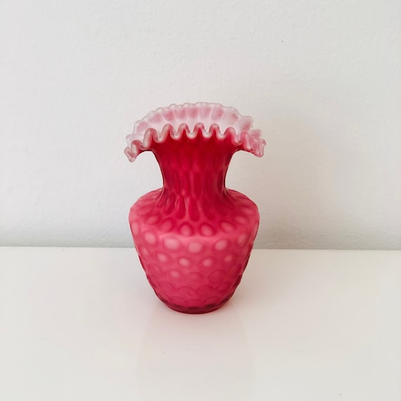 フェントン コイン ドット ベルベット パール サテン仕上げ 花瓶