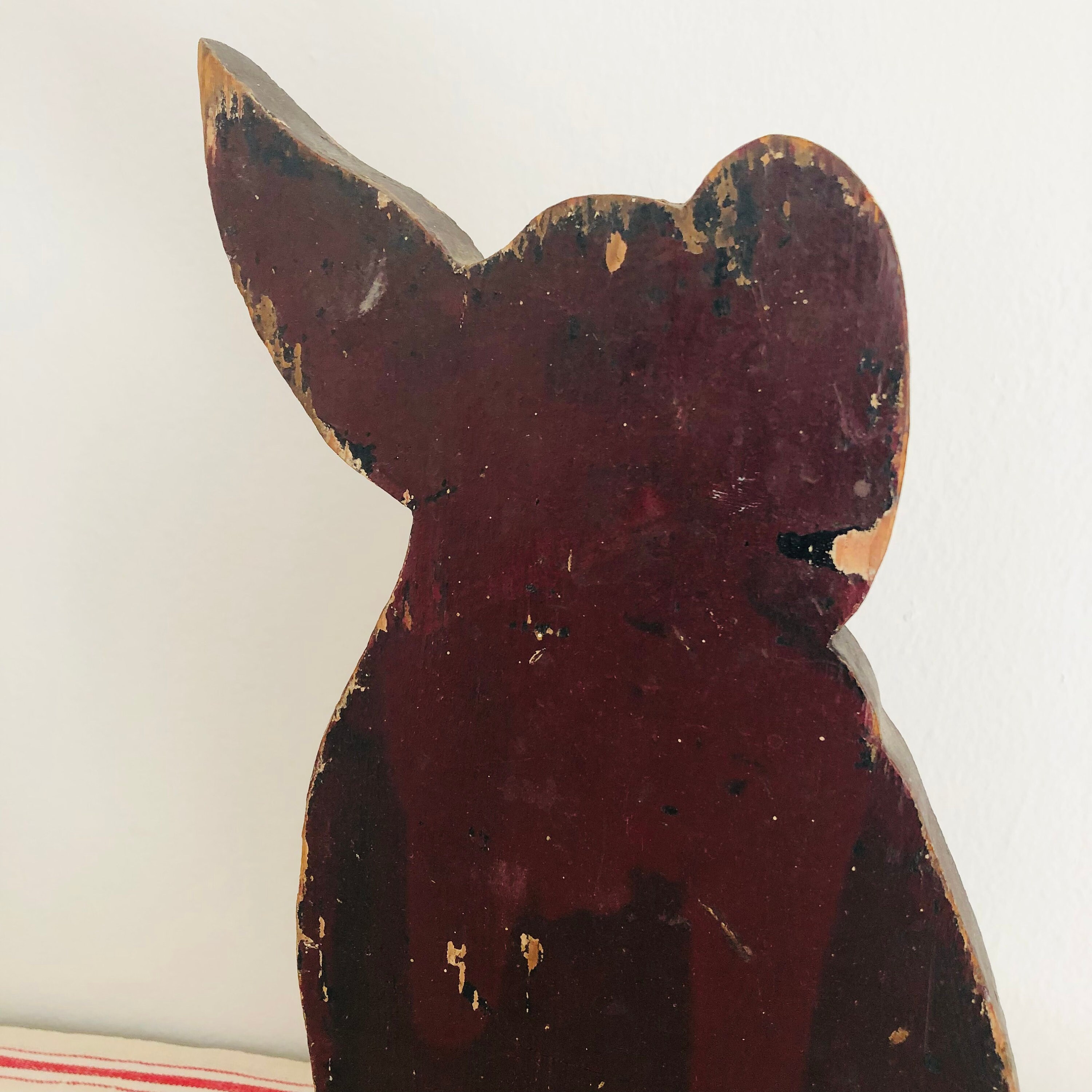 Vintage Wood Dog Door Stop Hand Made Etsy