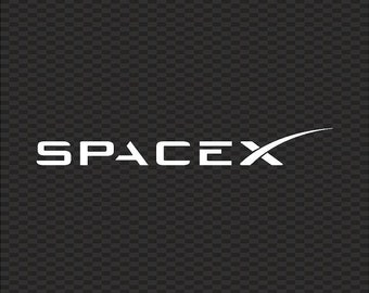 SpaceX Logo Computer Cut Decal