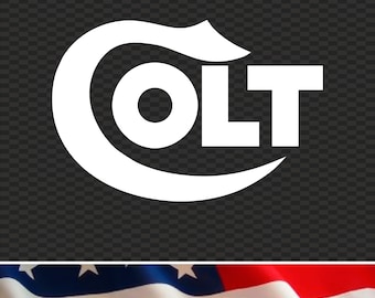 Colt Logo 1911 M4 9mm Rifle Gun 2A Pistol Vinyl Decal Sticker Truck Window noBS