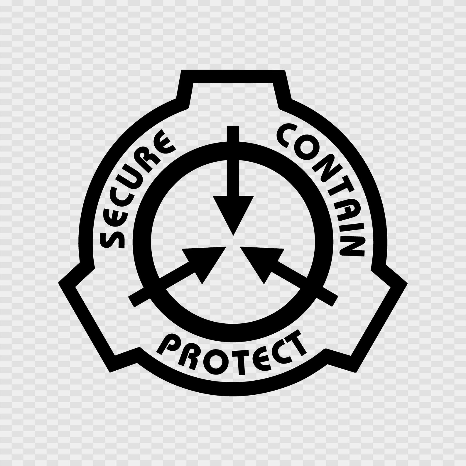 Scp Foundation Circle Logo Die Cut Decal Sticker X2 Etsy