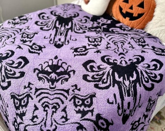 Ready To Ship Magic Dreams Haunted Home Blanket | Soft Cozy Fuzzy Halloween Throw | Reversible | Oversized 50x60 | 100% Polyester Microfiber