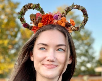 Fall Floral Mouse Ears | Grapevine Ears | Floral Crown Ears | Baby Tree Headband | Galaxy Super Hero Ears | Halloween Ears