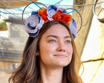 Floral Mouse Ears | Wire Ears | Floral Crown Ears | Space Battle Ears | Rebel Fighter Headband | Space Warrior | Galaxy Hero