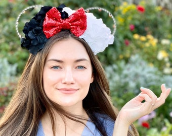 Spotted Dog Villain Ears | Wire Ears | Floral Mouse Ears | Dog Fashionista Ears | Dalmatians Headband | Villains Ears | Halloween Ears