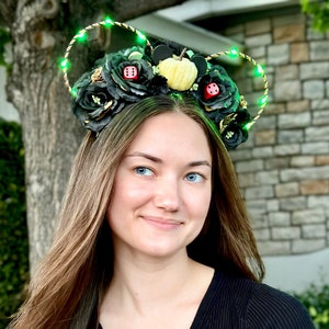 Halloween Mouse Ears | Creepy Wire Ears | Floral Crown Ears | Spooky Ears | Pumpkin Headband | Pumpkin Patch | Haunted House Ears