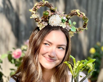 Floral Mouse Ears | Grapevine Ears | Floral Crown Ears | Galaxy Super Hero Ears | Baby Tree Headband