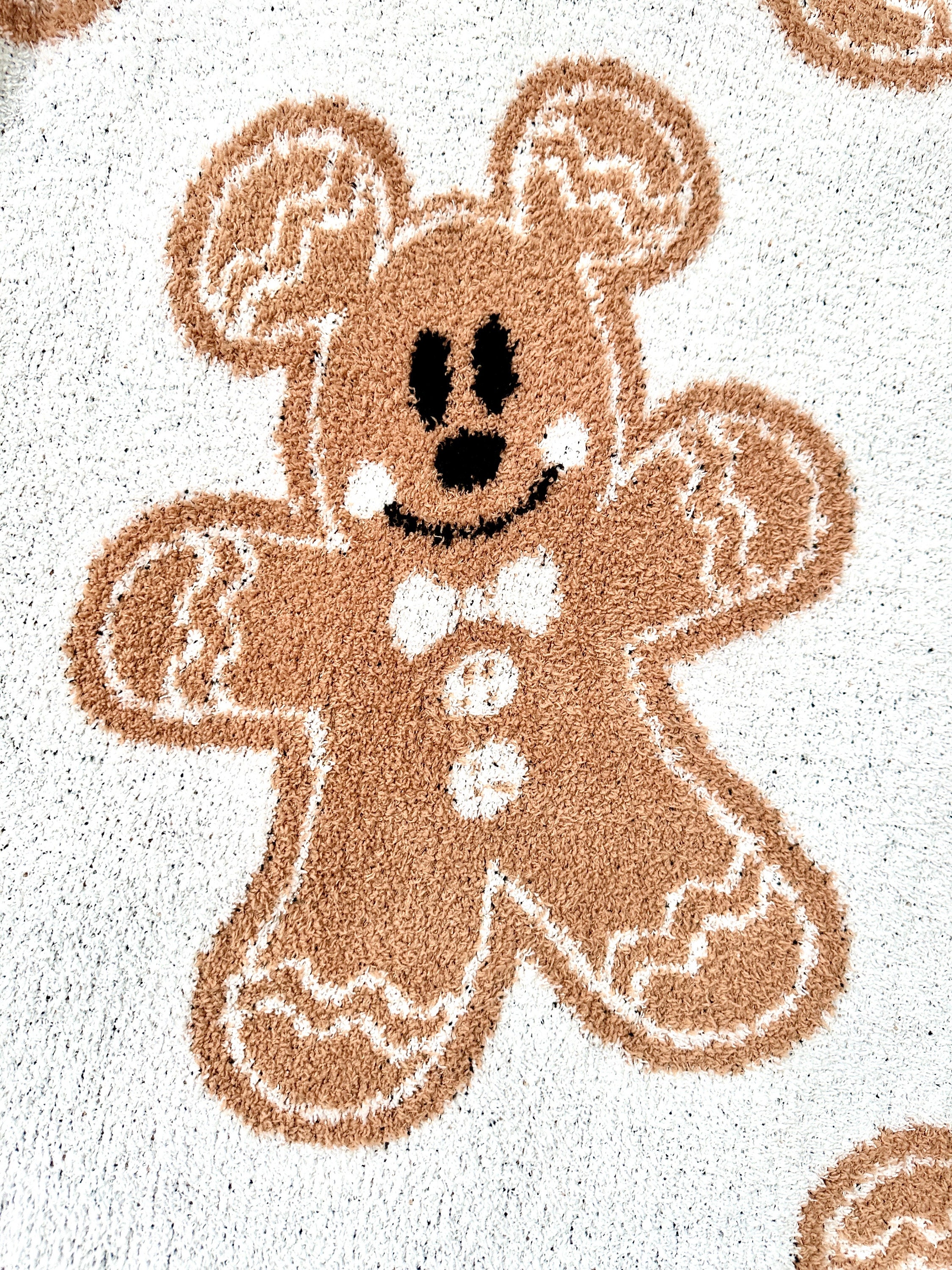 Ready To Ship: Magic Dreams Christmas Gingerbread Mouse Fuzzy Blanket | Holiday Soft Cozy Winter Throw | 60x70 | 100% Polyester Microfiber
