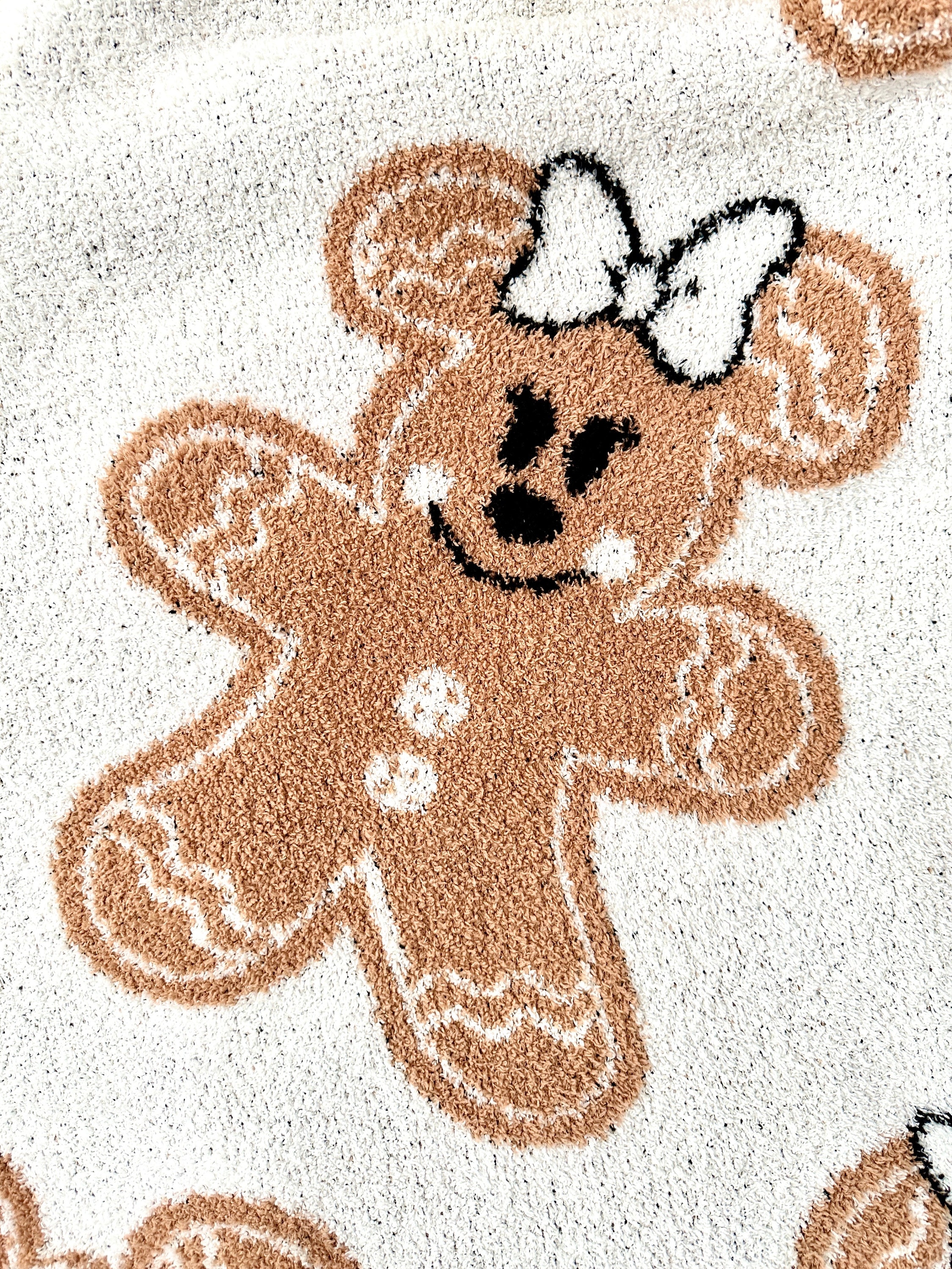 Ready To Ship: Magic Dreams Christmas Gingerbread Mouse Fuzzy Blanket | Holiday Soft Cozy Winter Throw | 60x70 | 100% Polyester Microfiber
