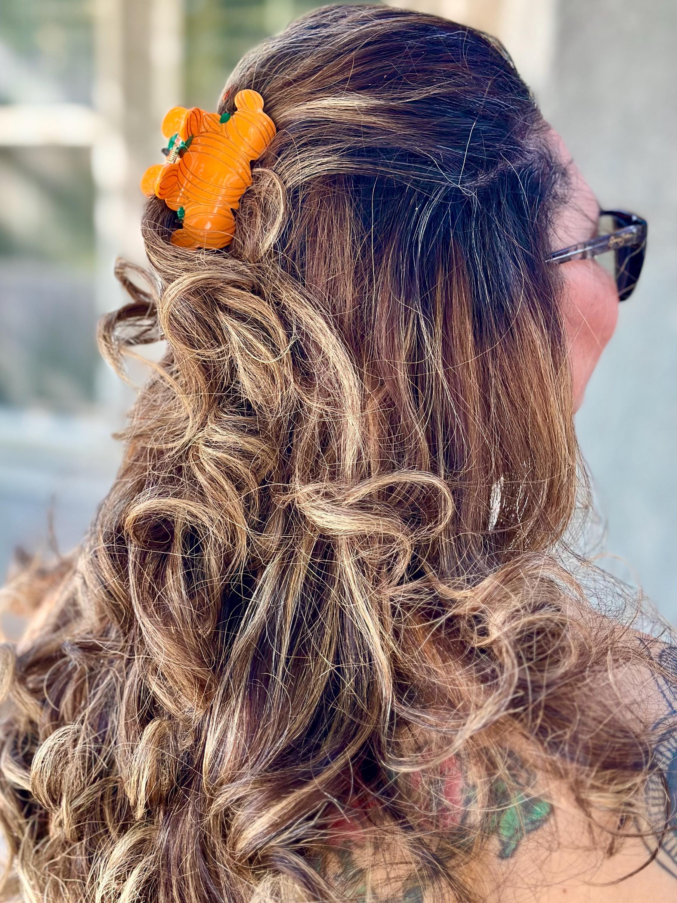 Ready to Ship Harvest Mouse Pumpkin Hair Claw | Pumpkin Patch Hair