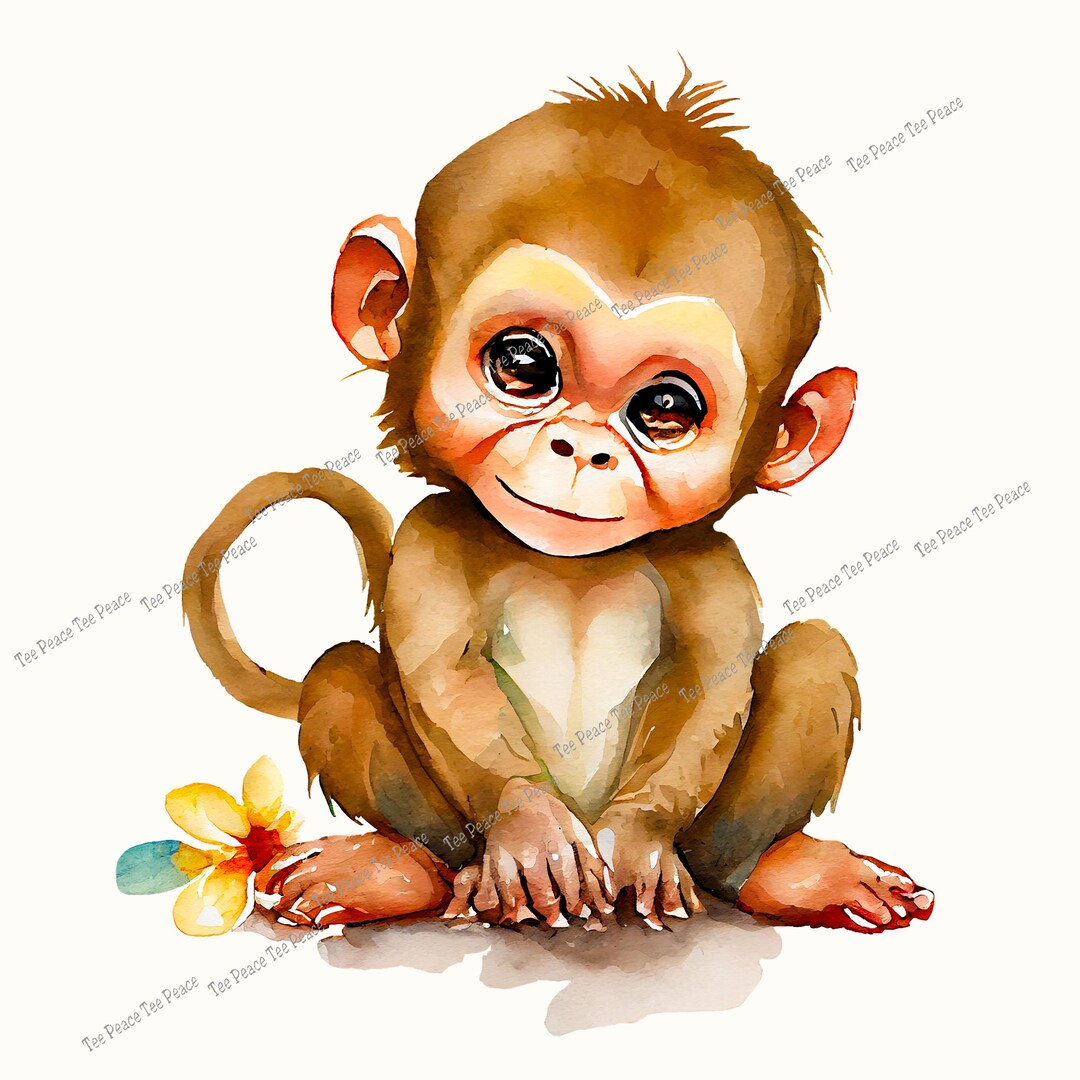 Baby Monkey Fabric Panel, Quilt Sewing Square, Multiple Sizes, Fc3m - Etsy