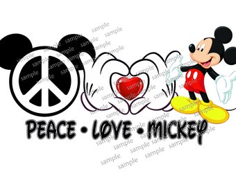 peace love and mickey mouse