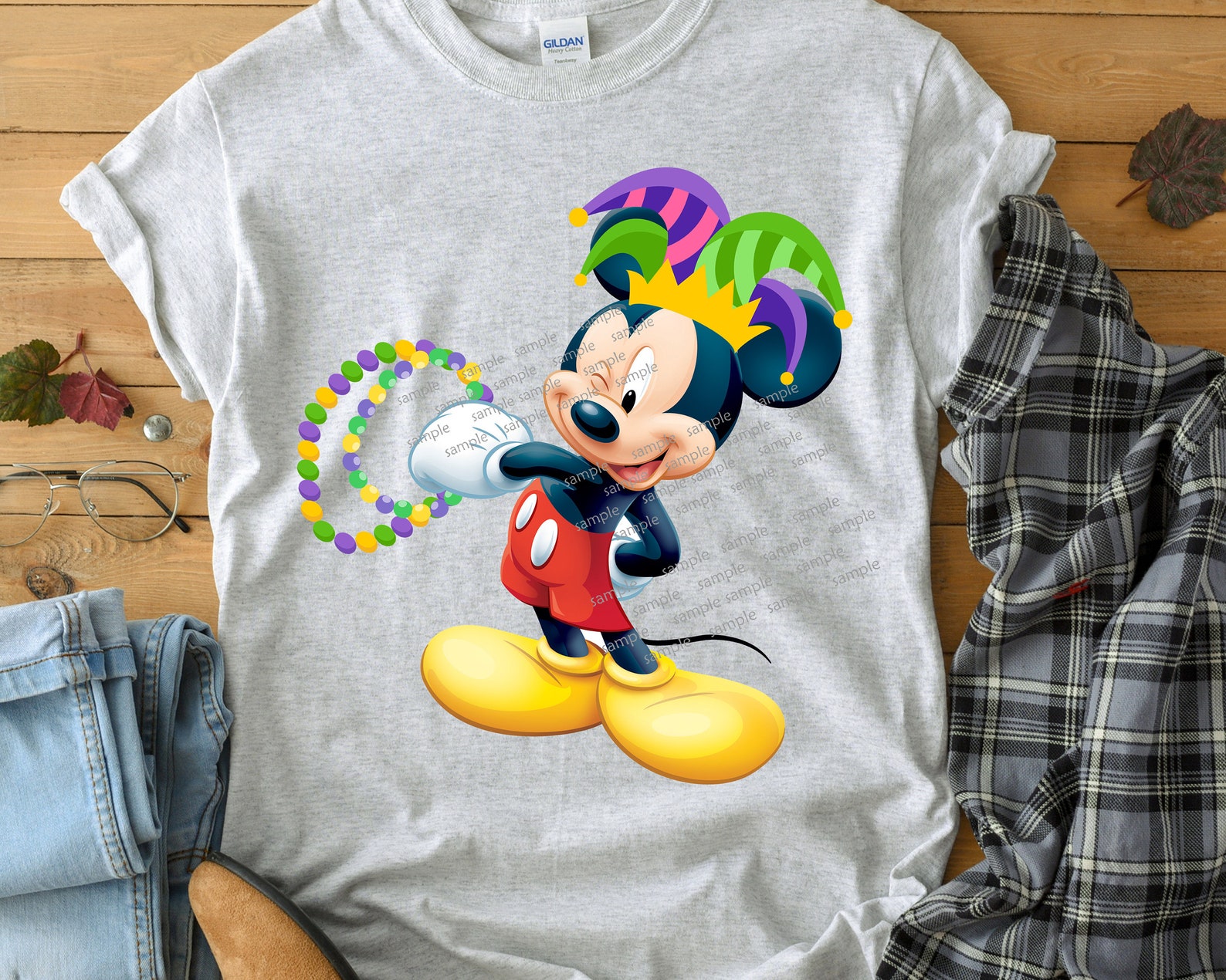mardi gras mickey embroidery design
