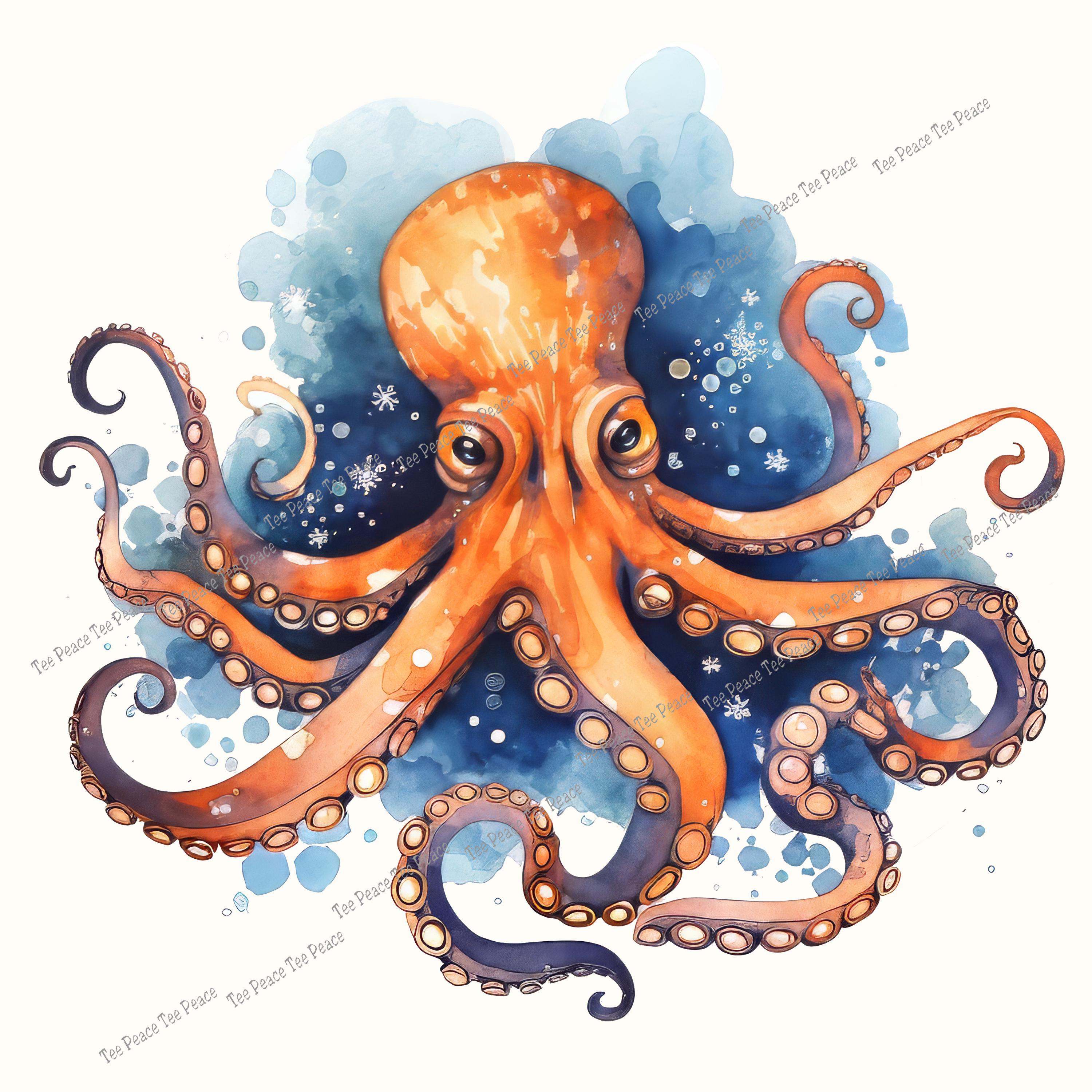 Octopus Fa Ric Panel Octopus Fabric Panel, Quilt Sewing Square, Multiple Sizes, Fc9u - Etsy
