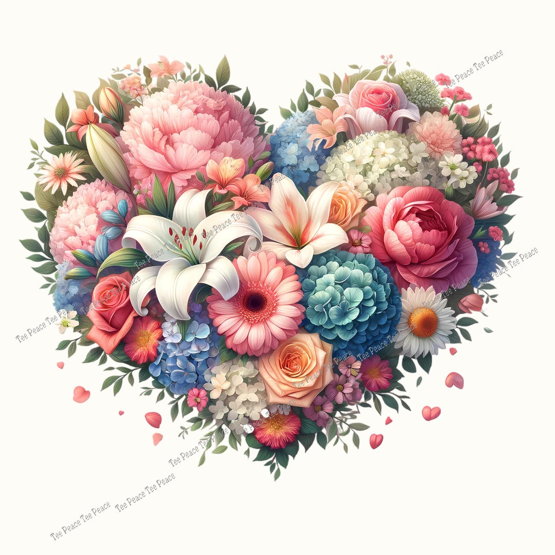 Floral Heart Fabric Panel, Quilt Sewing Square, Multiple Sizes, Fc6t - Etsy