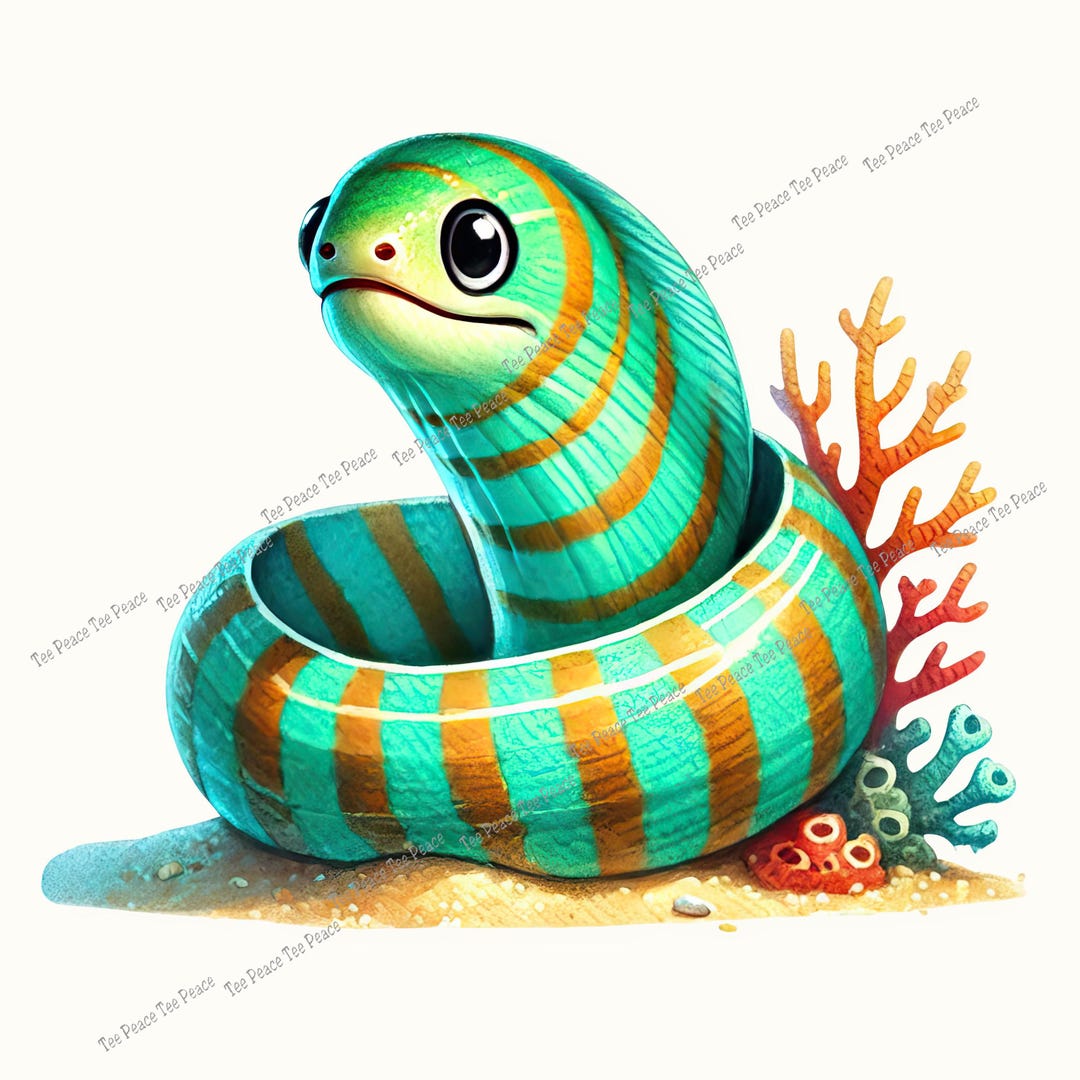 Sea Animal Eel Fabric Panel, Quilt Sewing Square, Multiple Sizes, Fc5m ...