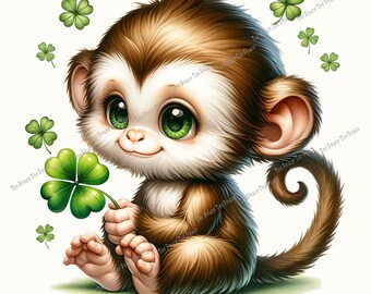 Panel de tela Lucky Monkey, cuadrado para coser colchas, varios tamaños, fc5w