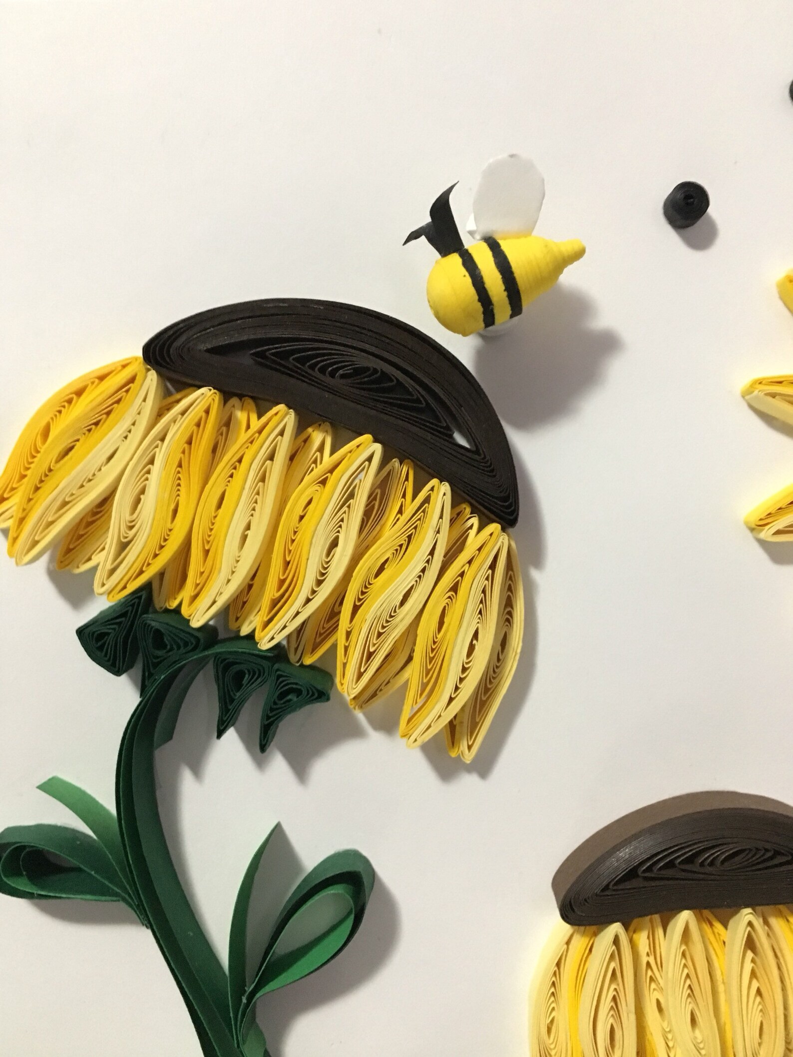 Quilled Sunflower and Bumble Bee Wall Art Seasonal Home Decor Etsy