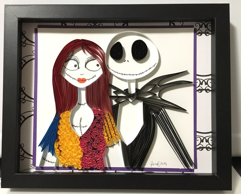 Quilled Nightmare Before Christmas Wall Decor Etsy