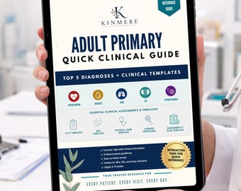 Nurse Practitioner + Physician Assistant Clinical Guide | Adult Primary Care | Diagnosis, Treatment & Medication Reference