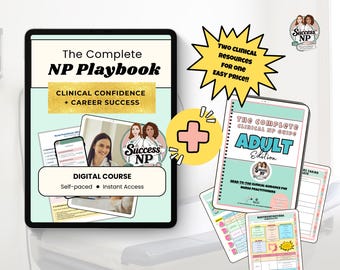 Complete NP Playbook | Clinical Confidence, Career Mastery Course  plus Adult Systems NP Clinical Guide (Digital Download | PDF)