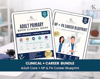 NP PA Career Blueprint + Adult Clinical Guide | Nurse Practitioner Physician Assistant Career & Primary Care Bundle