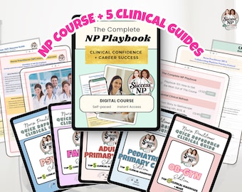 Complete NP Playbook | Clinical Confidence, Career Mastery Course | Nurse Practitioner Clinical Guide Bundle | FNP Study References