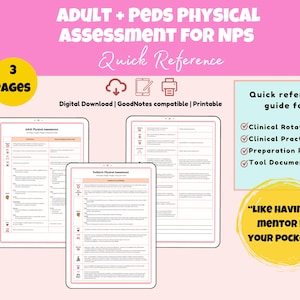 NP Physical Assessment Reference: Adult & Pediatric Guide (PDF)