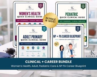 NP PA Complete Clinical + Career Bundle | Career Blueprint + Adult, Pediatric & Women’s Health Guides