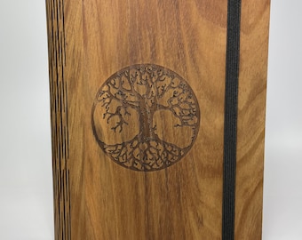 Wooden Notebook Cover Custom Engraved for A5 Notebooks Unique Gift Made in Australia