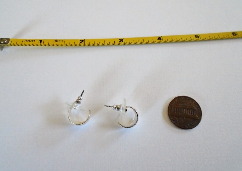 Super Shiny Small Hoop Post Earrings