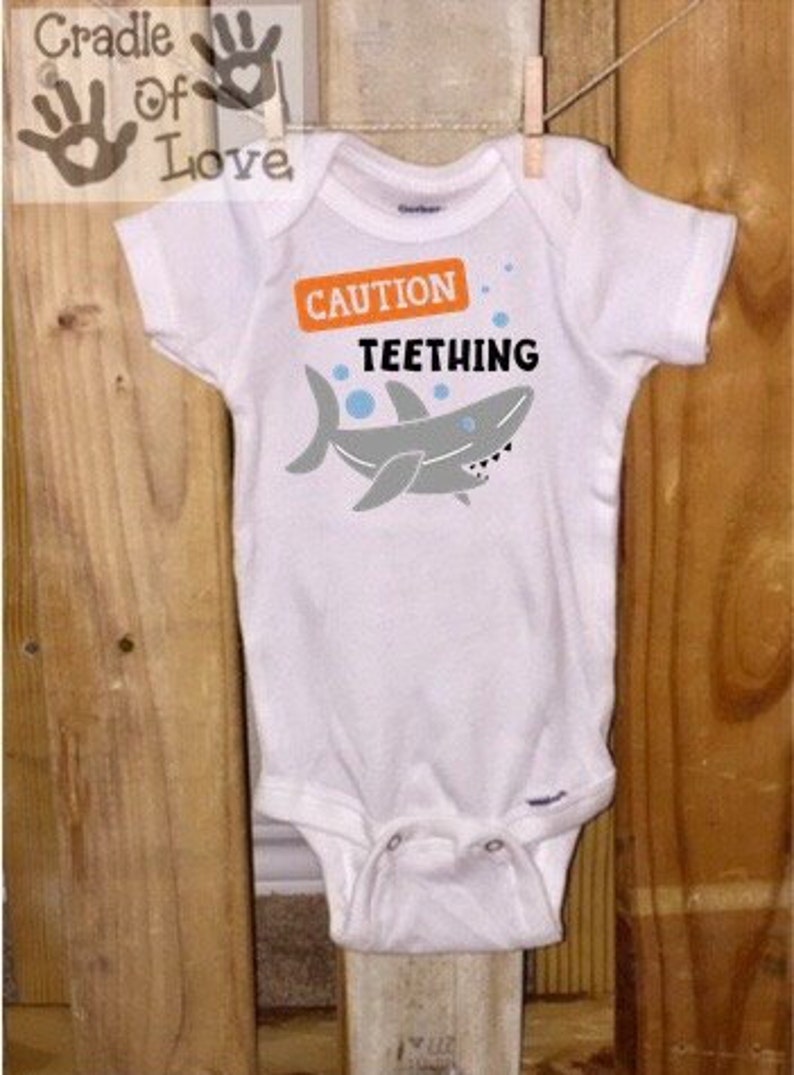 Teething Onesie Caution