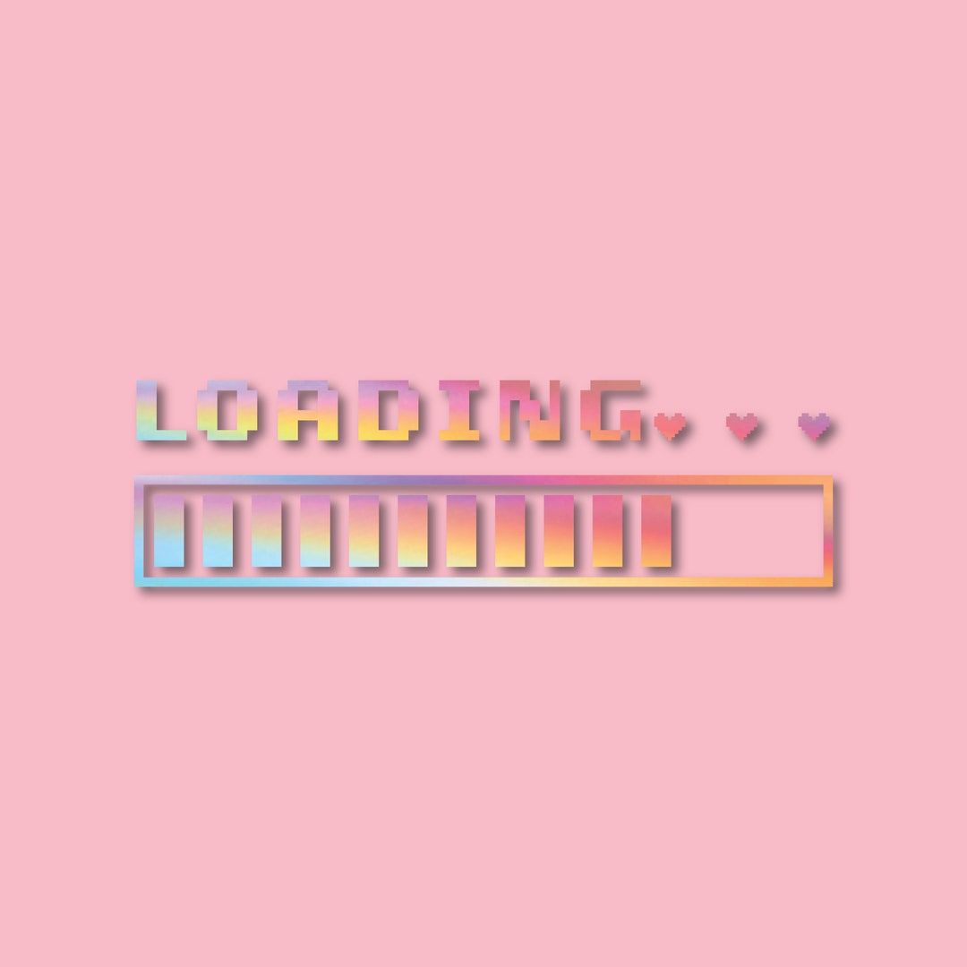 Loading Bar Pixel Heart Vinyl Car Decal - Etsy Hong Kong