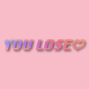 Autocollant de voiture en vinyle Pixel You Lose