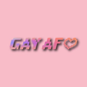 Calcomanía de vinilo para coche Pixel Gay AF Pride