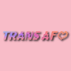 Pixel Trans AF Pride Vinyl Car Decal