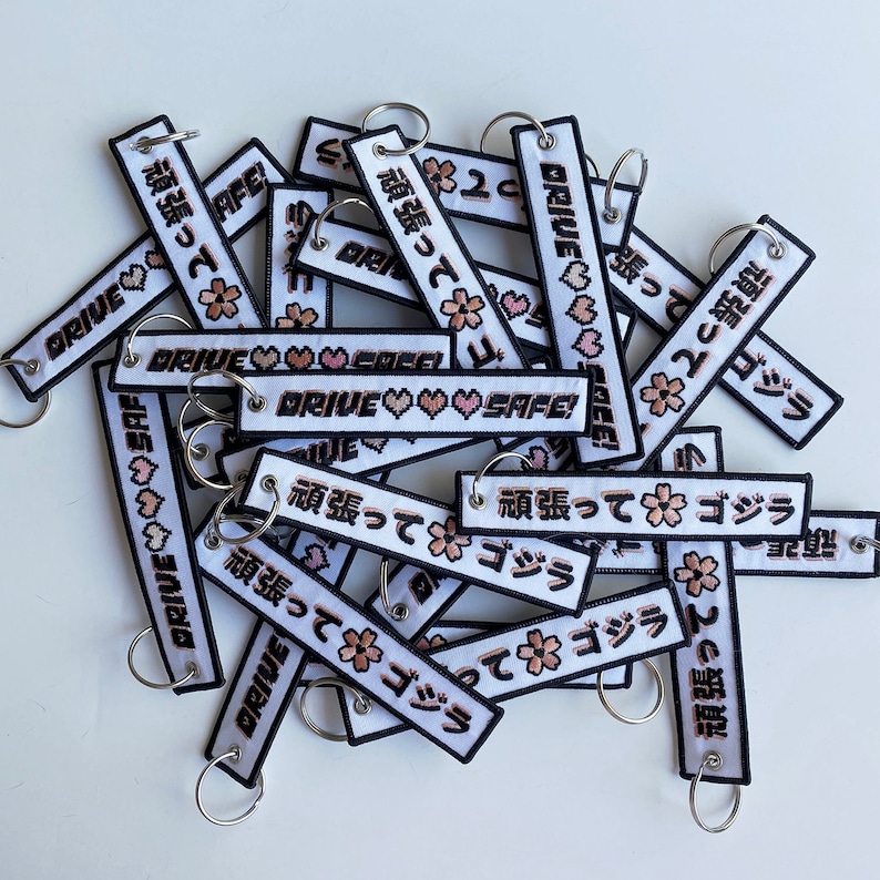 Drive Safe Jet Tag Flight JDM Keychain Etsy