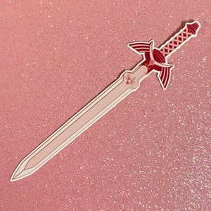 Master Sword Legend of Zelda Twilight Princess Pink Rose Gold Pegatina
