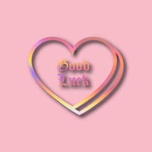 Decalcomania per auto in vinile Gothra Good Luck Heart