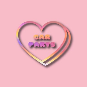 Marshmallow Car Parts Heart Vinyl Car Decal