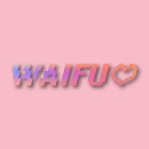 Decalcomania per auto in vinile Pixel Waifu