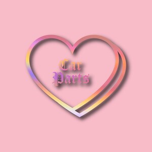 Gothra Car Parts Heart Vinyl Car Decal