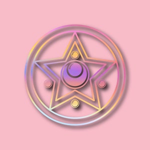 Moon Transformation Compact Sailor Vinyl naklejka na korek wlewu paliwa