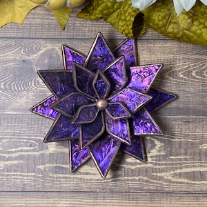 Violet/Purple Van Gogh Glass Succulent