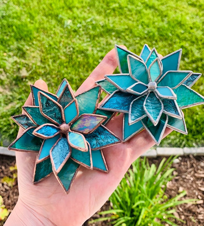 Stained Glass Succulent/Lotus (Mixed Glass) 
