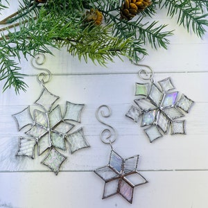 Mixed Glass Stained Glass Snowflake