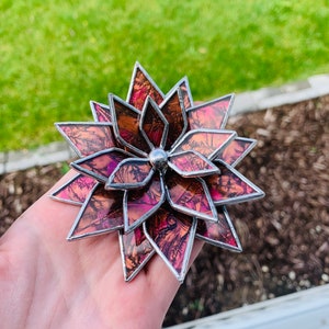 Rot / Kupfer Van Gogh Buntglas Sukkulenten