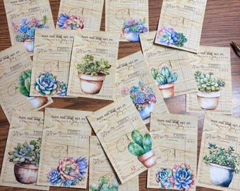 Small Succulent Journaling Cards