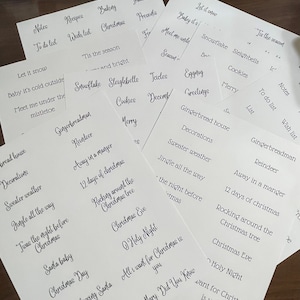 Christmas words and phrases