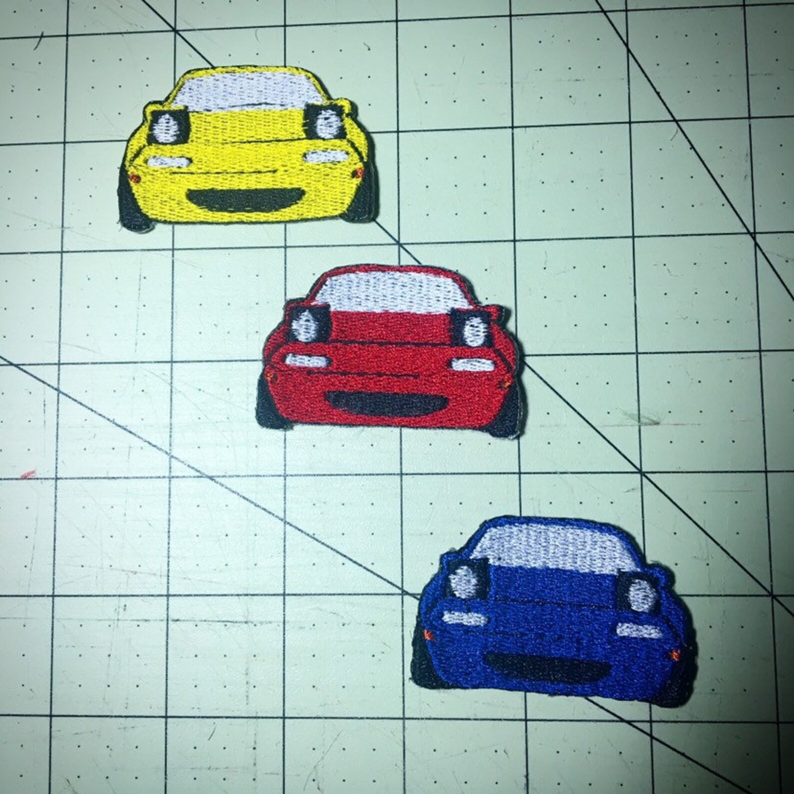 Embroidered Miata Patch Large 3.5 Wide Etsy